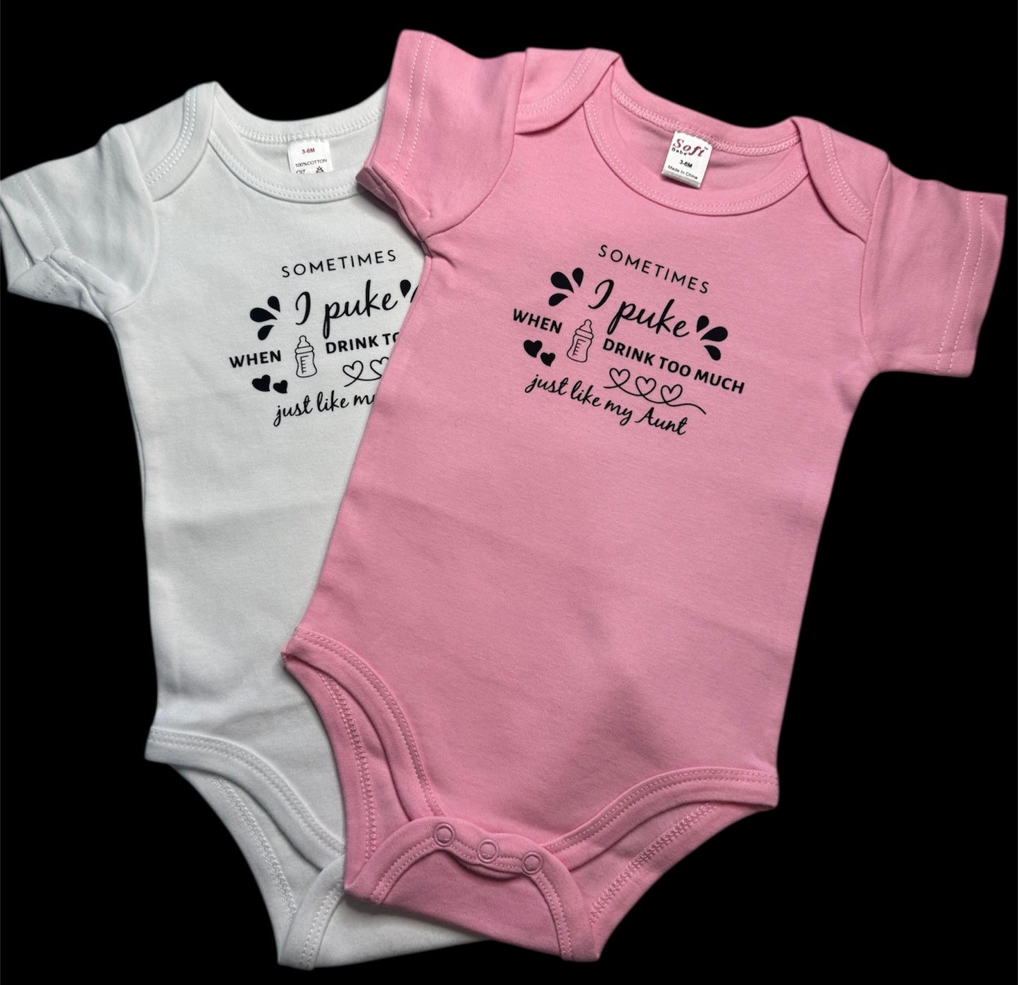 Sometimes I puke-Like my Aunt Infant onesie