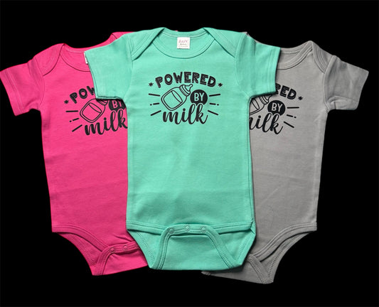 Powered By MIlk infant Onesie