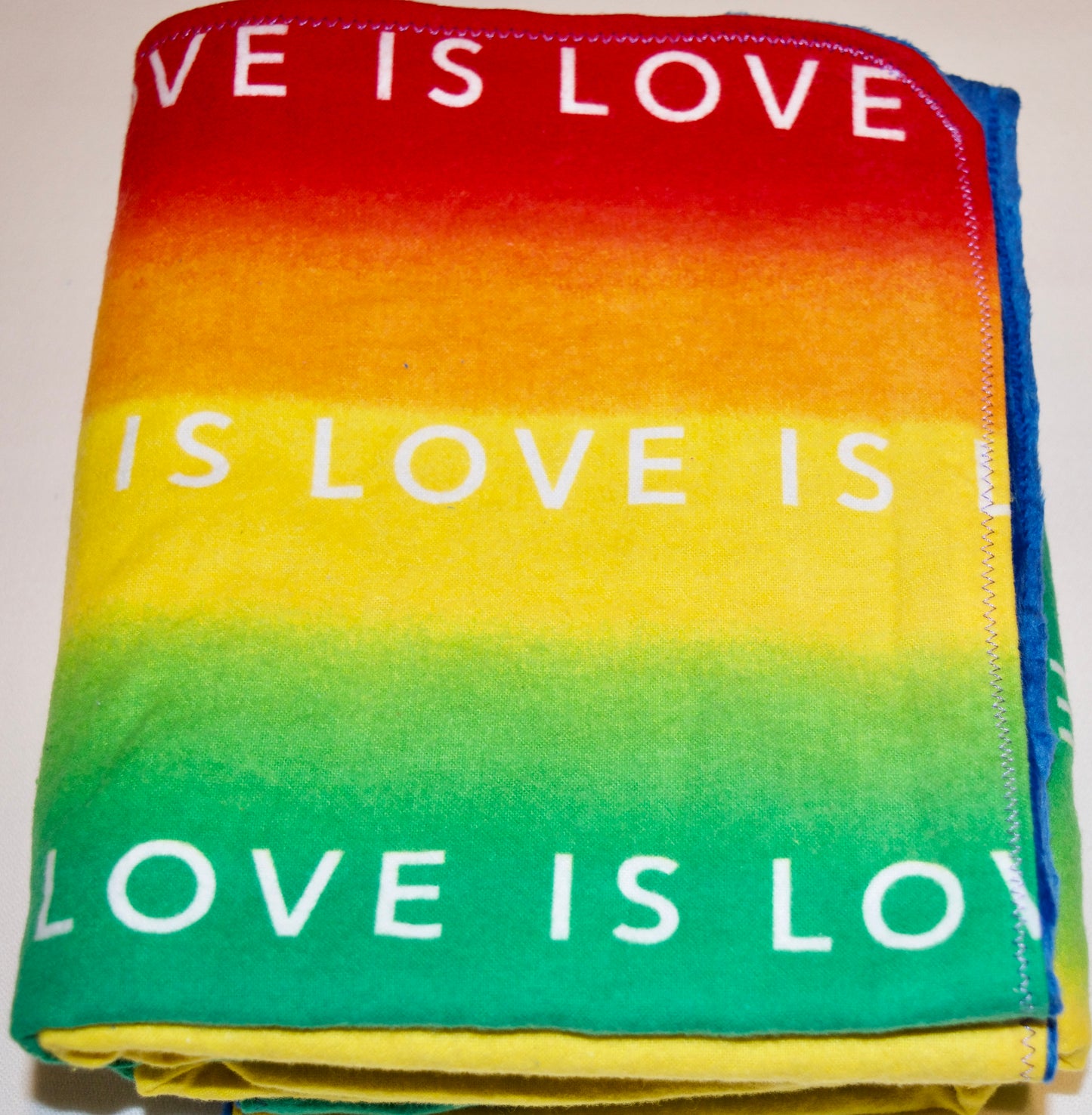 🌈Beautiful Rainbow Minky and Flannel Blanket