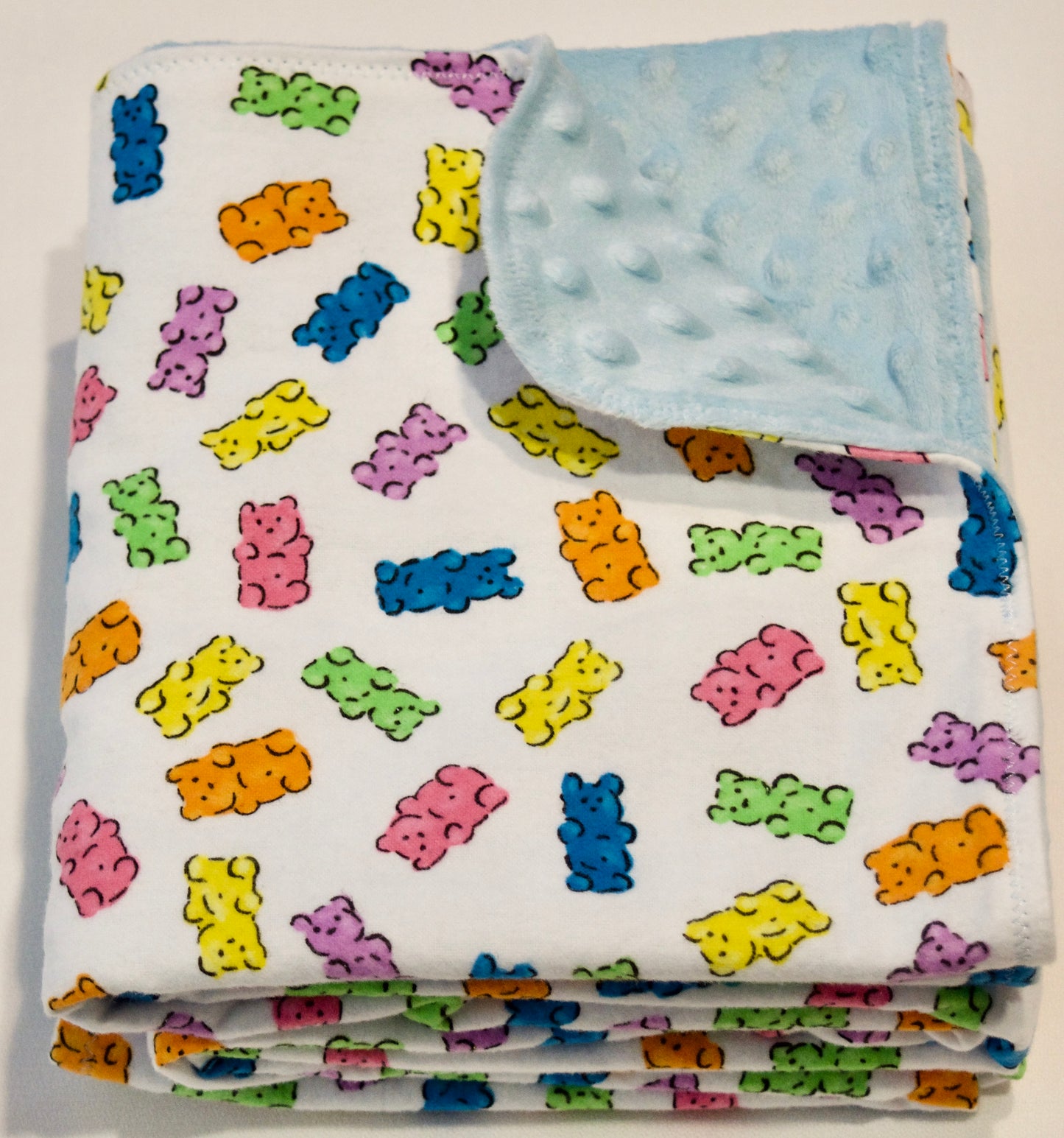 💙🧸Adorable Minky and Flannel Blanket