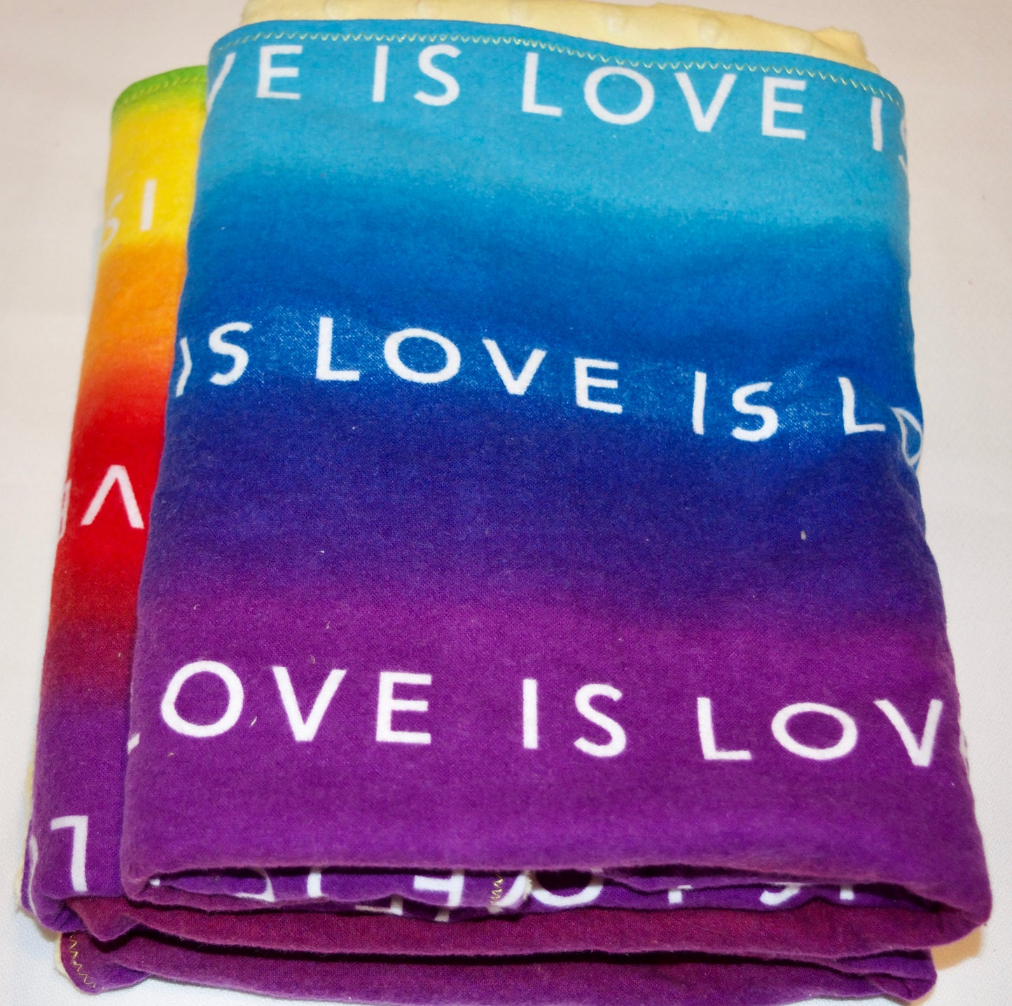 🌈Beautiful Rainbow Minky and Flannel Blanket