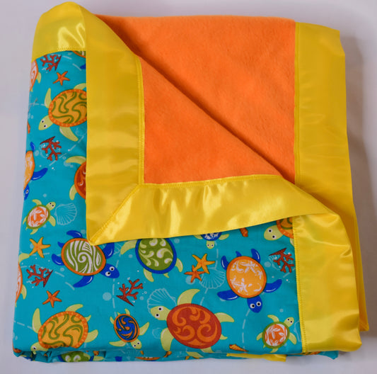 Fleece backed crib blanket