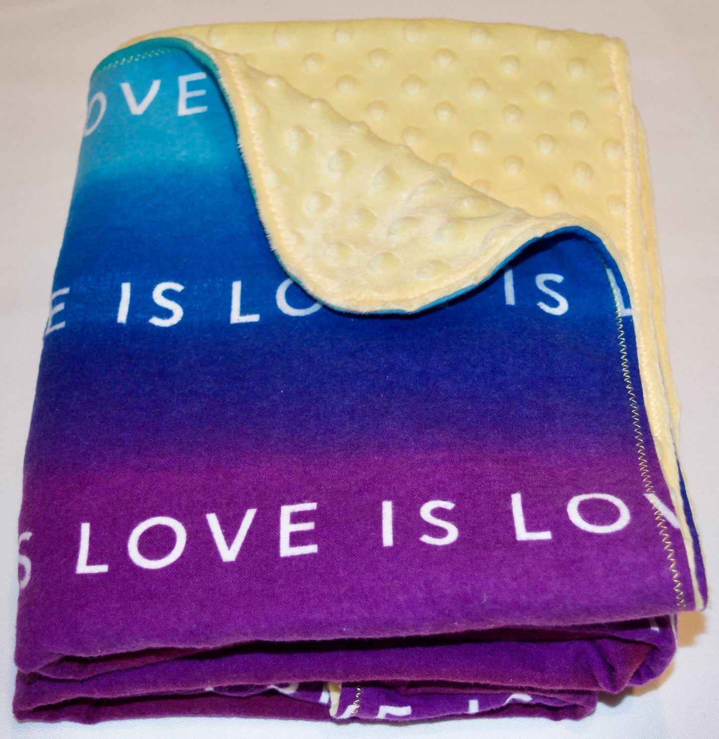 🌈Beautiful Rainbow Minky and Flannel Blanket