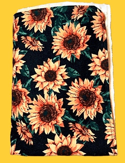 Beautiful small sunflower cuddle blanket