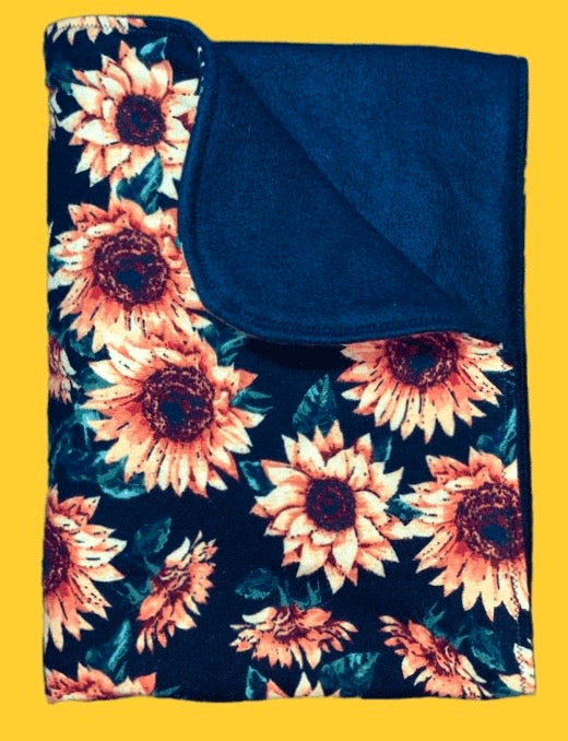 Beautiful small sunflower cuddle blanket