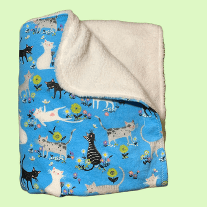 Plush fleece backed crib blanket