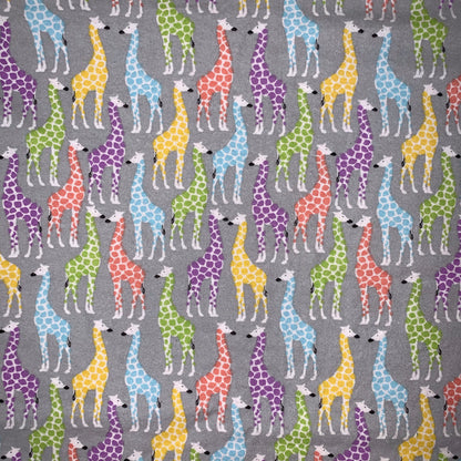 🦒Giraffe print Minky and Flannel Crib blanket