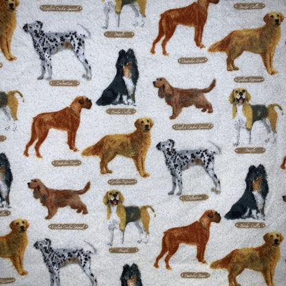 🐕 Dog print Minky and Flannel Baby Blanket