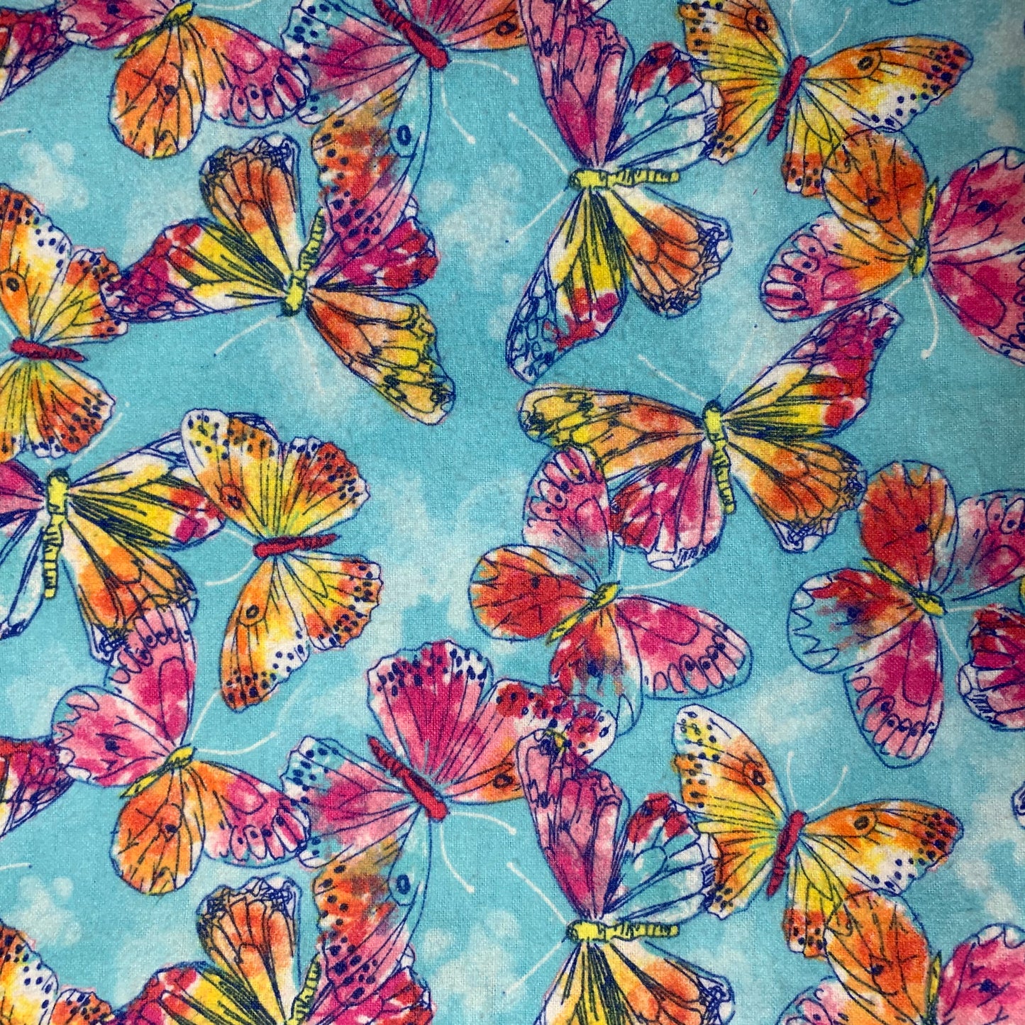 🦋Butterfly print Minky and Flannel Crib blanket