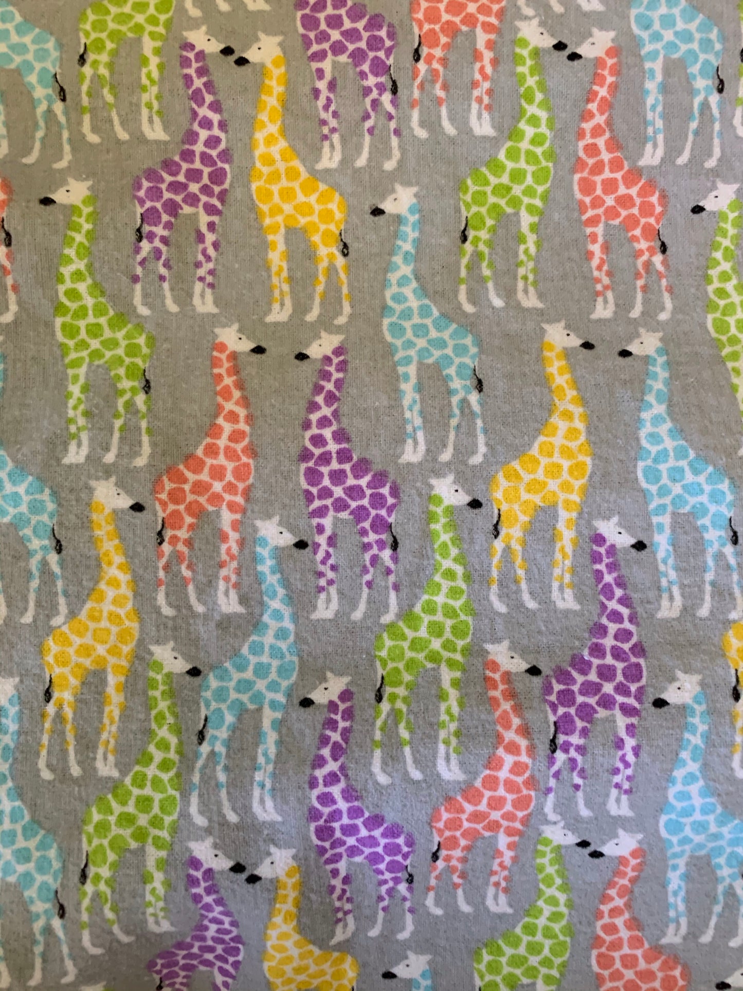 🦒Giraffe Print Minky and Flannel Crib Blanket