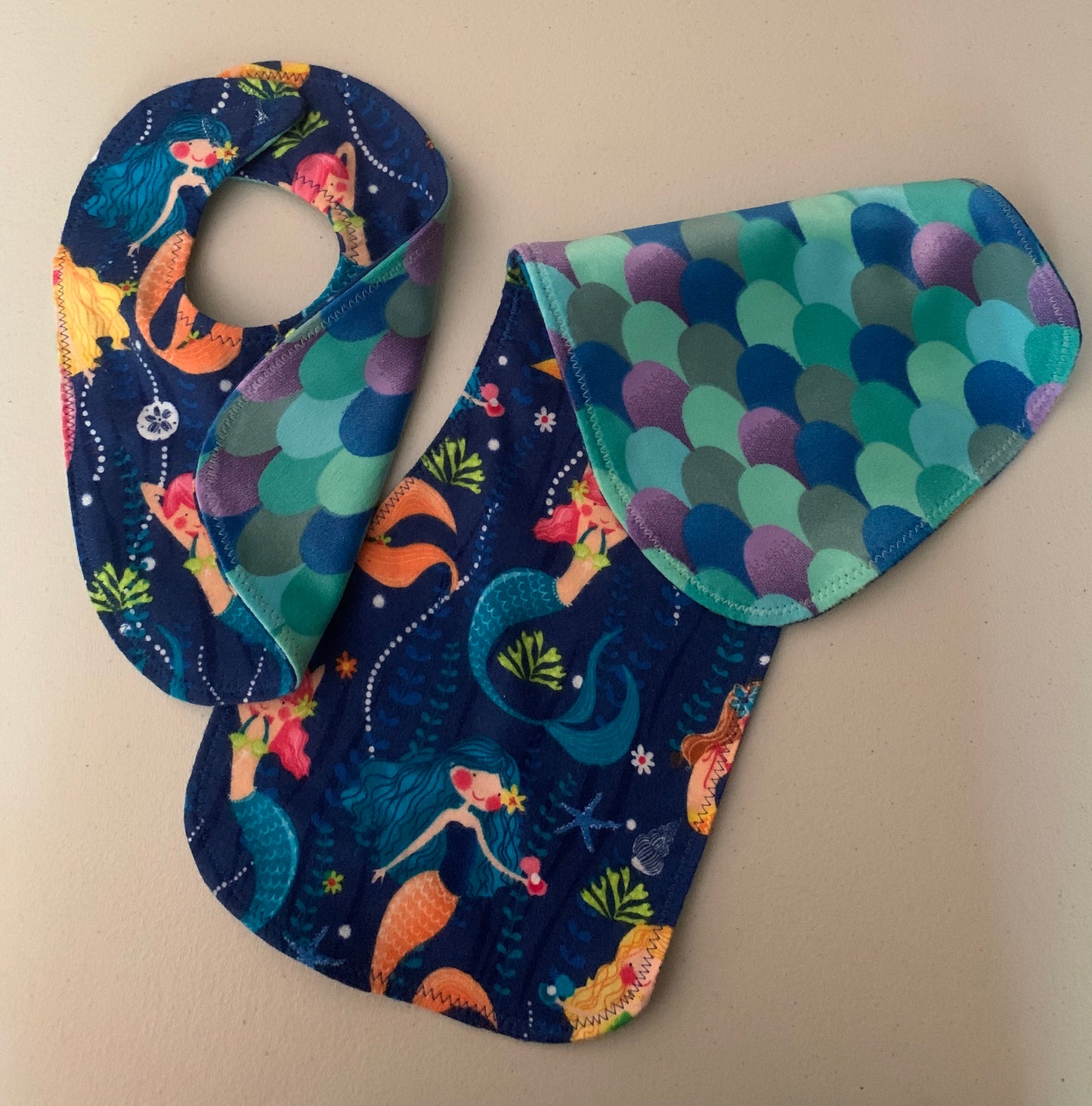 Infant Bib and Burp cloth set