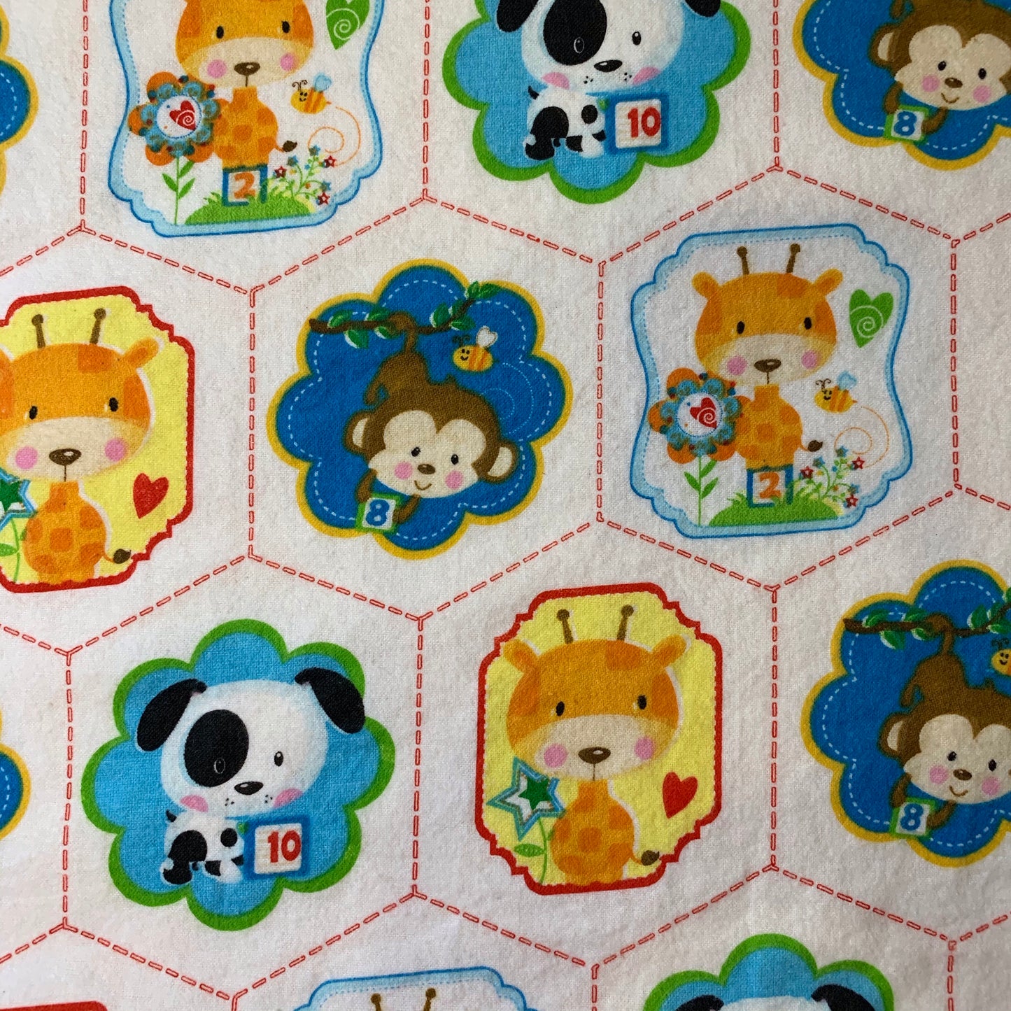 🐵🐶Baby Animals Minky and Flannel baby blanket