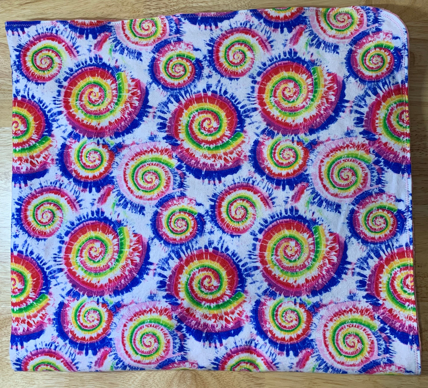 🌈Tie-Dye Minky and Flannel baby blanket