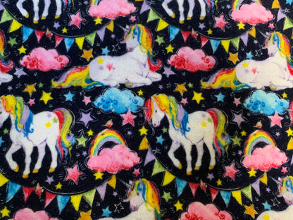 🦄🌈Unicorn and Rainbows Minky and Flannel Crib blanket