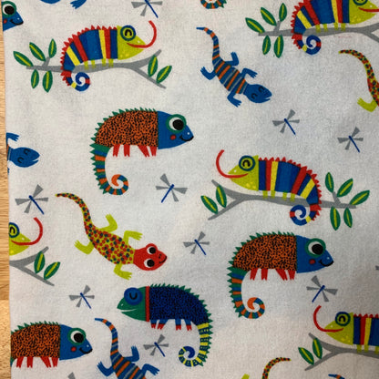 🦎Gecko Minky and Flannel Crib blanket